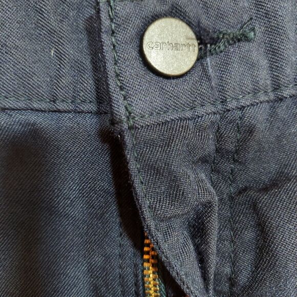 Carhartt FR Flame Resistant 73478-20 Dungaree Fit Pants Mens 40x30 Navy - Picture 2 of 9